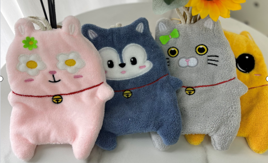 四色猫擦手巾