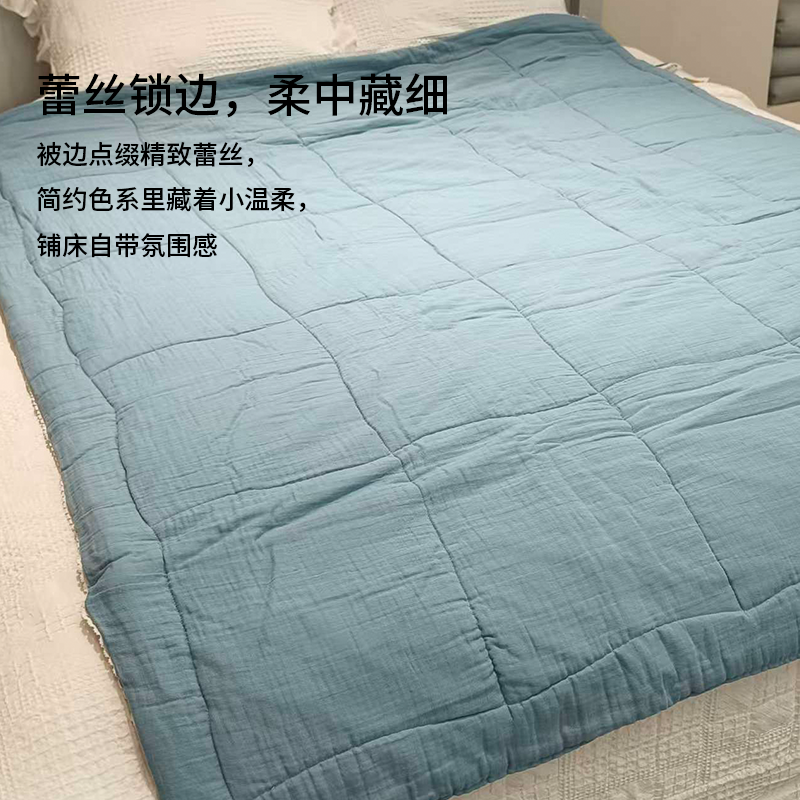 三层水洗起绉纱布春秋被 3